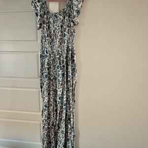 Patrons of peace, floral flutter sleeve jumpsuit